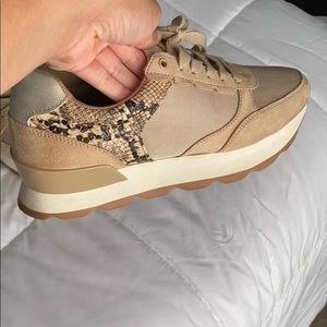 Snake print sneakers